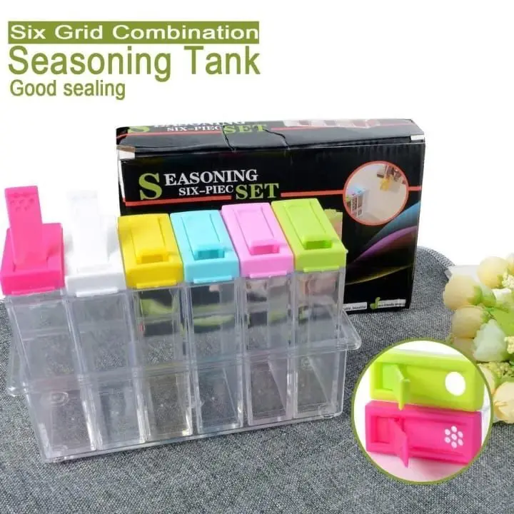 6pcs Seasoning Spice Kitchen Jar set with Crystal Tray  (1).webp
