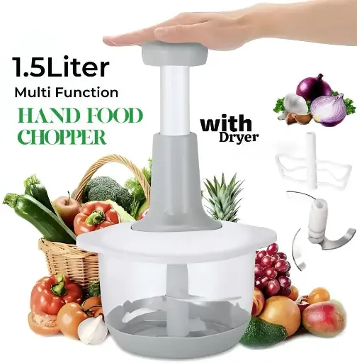 1.5 Litre Push Chopper with Dryer