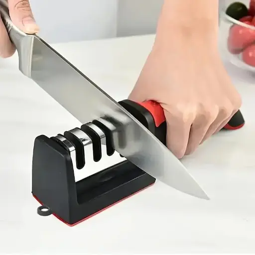 3 Steps Manual Knife Scissor Sharpener
